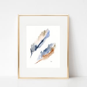 Artistic Feathers - Watercolor Print