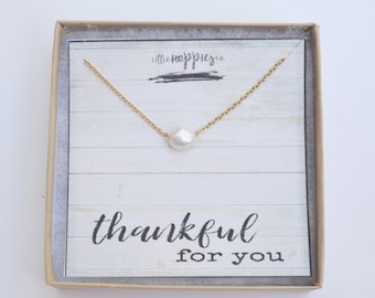 Inspirational Gifts, Thank You Necklace, Encouragement Gifts, Thank You Gift, Appreciation Gifts, Friendship Necklace, Minimalist Necklace