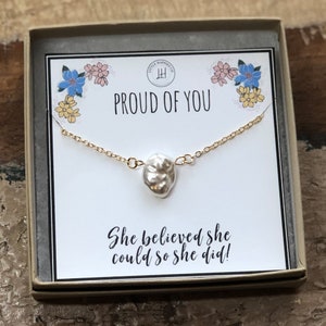 Congratulations necklace, Proud of you gift, Congratulations jewelry, Congrats jewelry, New job gift, Graduation gift, Gift for graduate