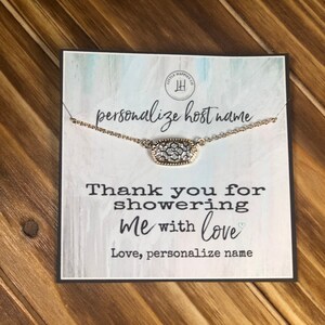 thank you card for baby shower host