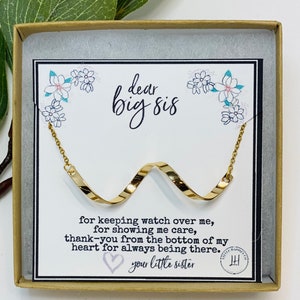 Sister Necklace, Big Sister Gift, Gift for Big Sister, Big Sister Sorority, Big Sister Little Sister, Christmas Gift for Big Sister, Dainty