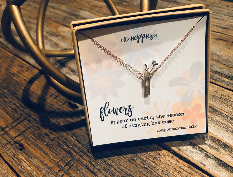 flower necklace Gift for her Miscarriage Gift women\u2019s jewelry inexpensive gift Miscarry Encouragement Neckace Necklace