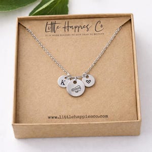 Personalized Cheerleading Gifts, Megaphone Necklace, Cheer Gifts, Personalized Cheerleader Necklace, Initial Necklace, Cheer Team Gifts image 2