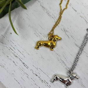 Dachshund Gift, Wiener Dog Gift, Dachshund Necklace, Gift for Her, Gold, Silver, Necklace, Gift for Dog Lover, Wiener Dogs, Dachshunds, Pet image 8
