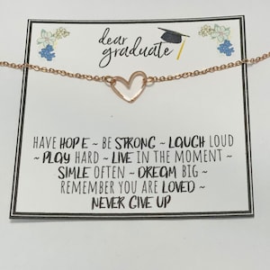 College graduation necklace, Grad gift, Grad gifts for her, Grad gifts for girls, Graduation necklace gift, Graduation necklace for daughter
