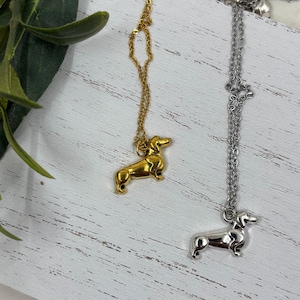 Dachshund Gift, Wiener Dog Gift, Dachshund Necklace, Gift for Her, Gold, Silver, Necklace, Gift for Dog Lover, Wiener Dogs, Dachshunds, Pet image 7