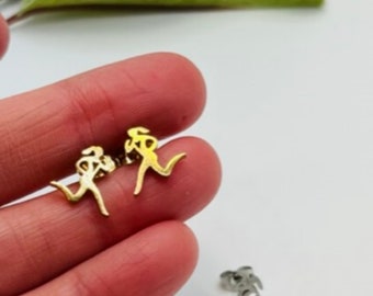 Track and Field Gifts, Gift for Runner, Marathon Runner Gift, Running Earrings, Stud Earrings, Graduation Gift for Track Team, Track Team