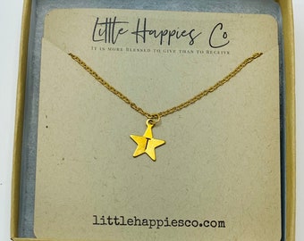 Best friend gifts, friendship gift, star necklace, two necklaces, best friend birthday gift, personalized gift, initial necklace, necklace