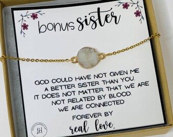 Bonus sister gifts, sister in law,  boyfriends sister, Stepmother necklace, Step sister, unbiological sister, Gift for sister-in-law, bestie