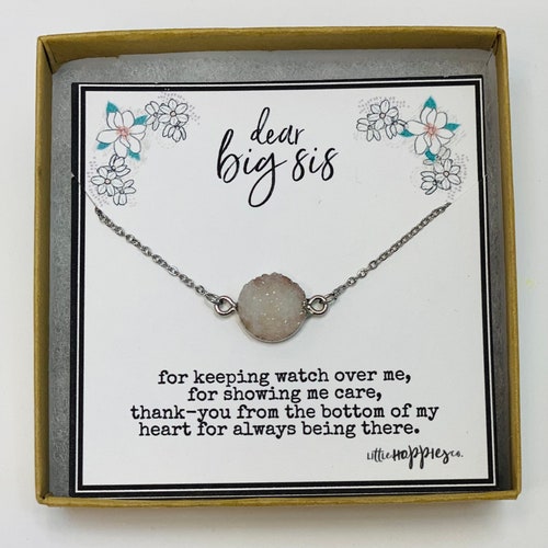 Big sister little sister necklace - Sisters gift for her, Sister necklace, sister birthday shops gift, Big sister gifts, Big sis lil sis (01-001)