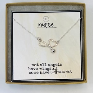 Nurse gift, Stethoscope necklace, RN nurse necklace, RN gifts, doctor gift, LPN gift, Gift for nursing student, nurse appreciation