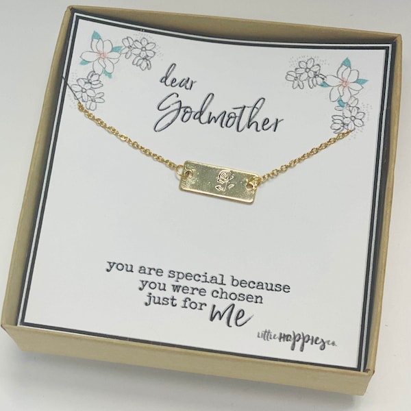 Jewelry for godmother, Godmother gift, God mother gift, Godmother proposal, Godmother necklace, Gift from goddaughter, Baptism gift necklace