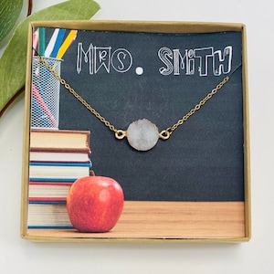 Personalized Teacher necklace Teacher appreciation, teacher assistant, unique teacher gifts, preschool teacher gift, student teacher gift