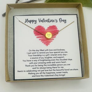 Valentine&#39;s Day Gift for Best Friend, Friend Valentines, Small Valentine for Best Friend, Galentine&#39;s Day Gift for her, Friendship necklace