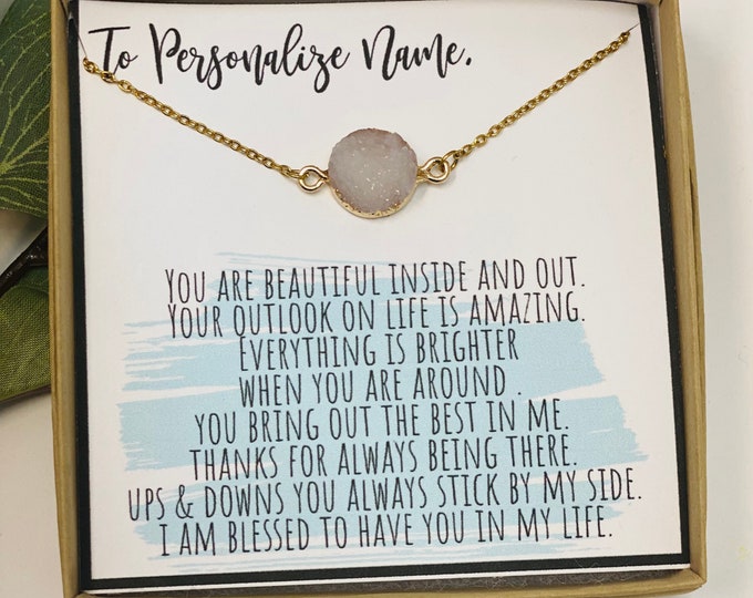 Personalized Gift for  Best Friend, Friendship Necklace, Birthday Gift for Best Friend, Gifts for Her, Personalized Jewelry, BFF Gift