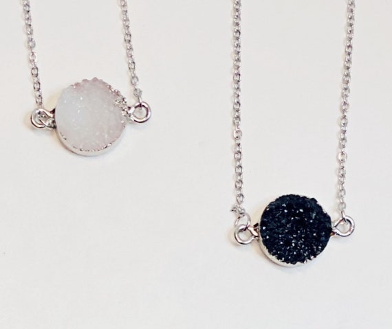 Christmas Gifts for Mom From Daughter, Christmas Gift for Mom, Gift Ideas  for Mom, Gift for Mom Who Has Everything, White Druzy Necklace 
