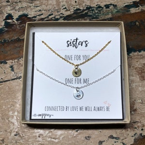 Sister necklaces for 2 - Personalized gifts for sister, Gift for sister, Creative birthday ideas for sister, Sister necklace, Sister gifts