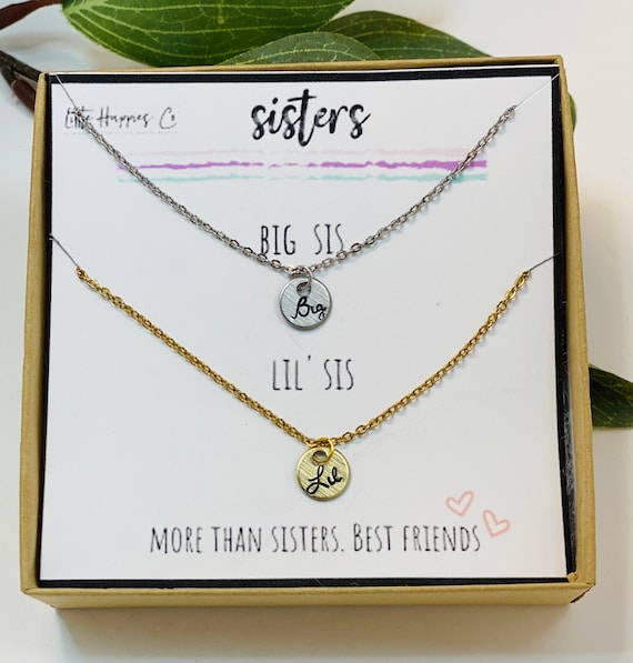 Collares para hermanas para 2 Regalos personalizados para hermanas