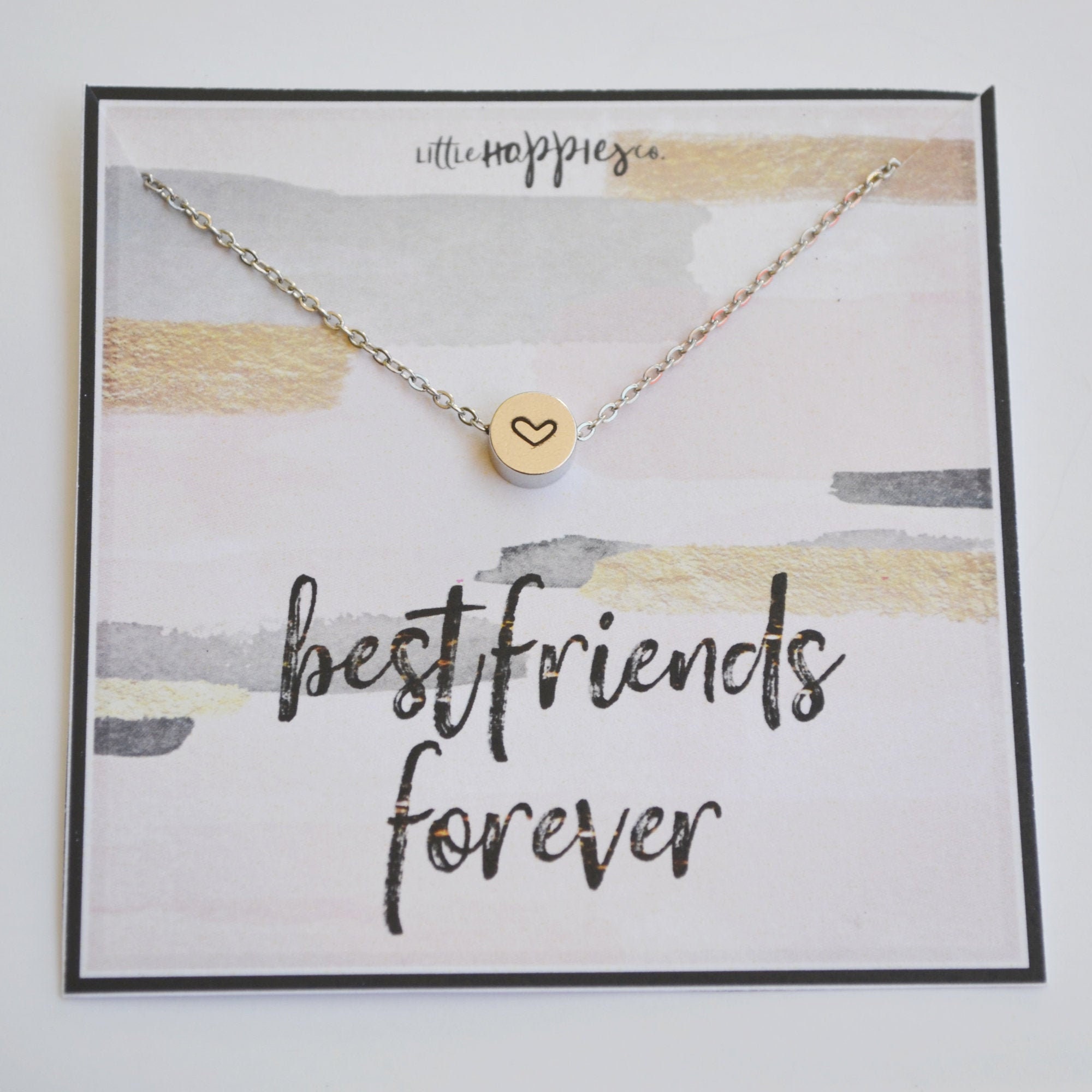Best Friend Necklace Heart Necklace Friendship Necklace Etsy