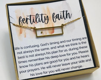Infertility, Infertility gifts, IVF Support Gift, Miscarriage gift, IVF, Infertility Wish, Mustard Seed Necklace, Strength, Strength Jewelry