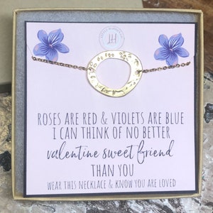 Valentine&#39;s Day gifts for BFF, Valentines for best friends, Valentines Day gifts for friends, Valentines gift for friends, Friend necklace