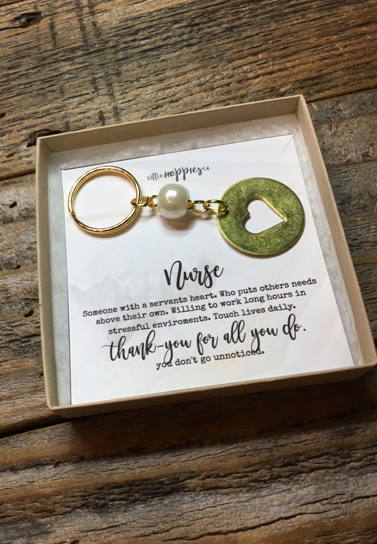 Nurse Keychain Heart Keychain Thank You Gifts for Nurses Etsy