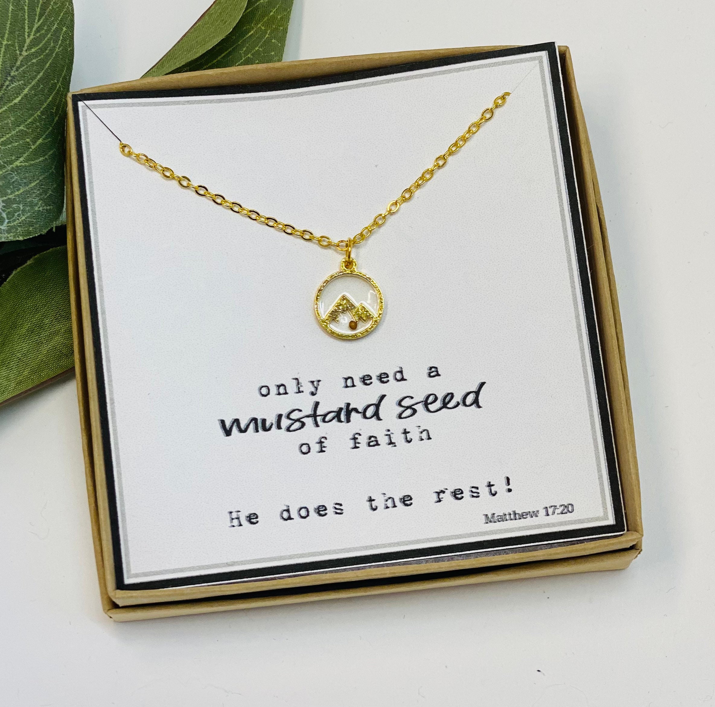 Etsy mustard seed sale necklace