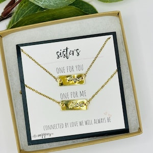 Sister necklaces for 2, Personalized gifts for sister, Gift for sister, lil and big, birthday idea for sister, Sister necklace, Sister gifts