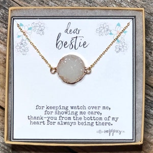 Best Friend Gift- Necklace Gift for Best Friend, Gift for Bestie, Friendship Gift for Her, Dear Bestie, Thought Gift for Friends, Christmas