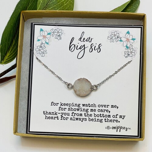 Big sister little sister necklace - Sisters gift for her, Sister necklace, sister birthday shops gift, Big sister gifts, Big sis lil sis (01-001)