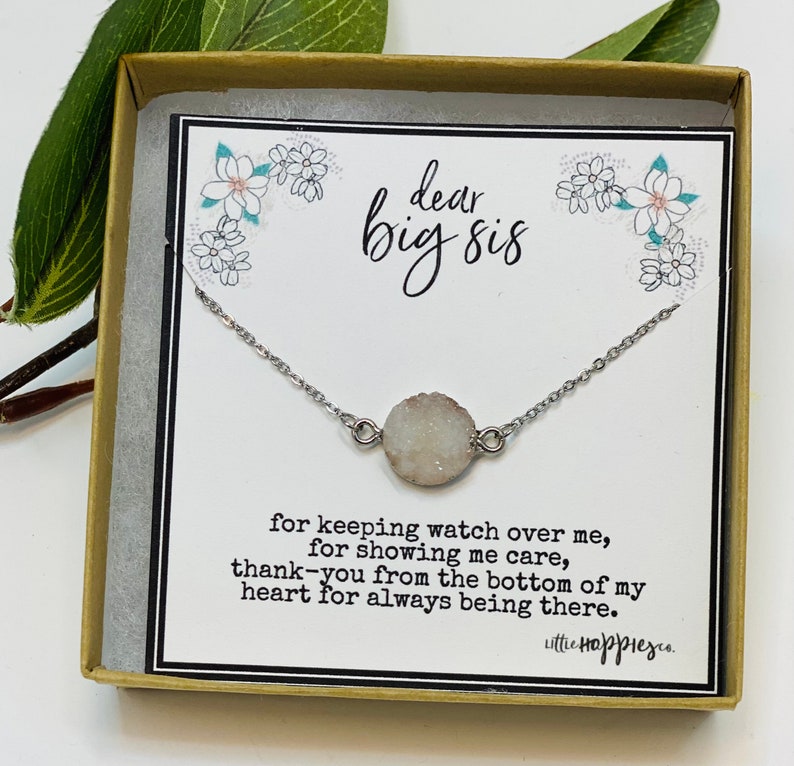 Big sister little sister necklace - Sisters gift for her, Sister necklace, sister birthday shops gift, Big sister gifts, Big sis lil sis (01-001)