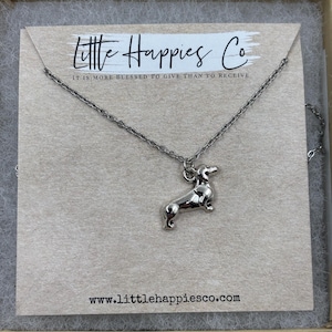 Dachshund Gift, Wiener Dog Gift, Dachshund Necklace, Gift for Her, Gold, Silver, Necklace, Gift for Dog Lover, Wiener Dogs, Dachshunds, Pet Silver dog charm