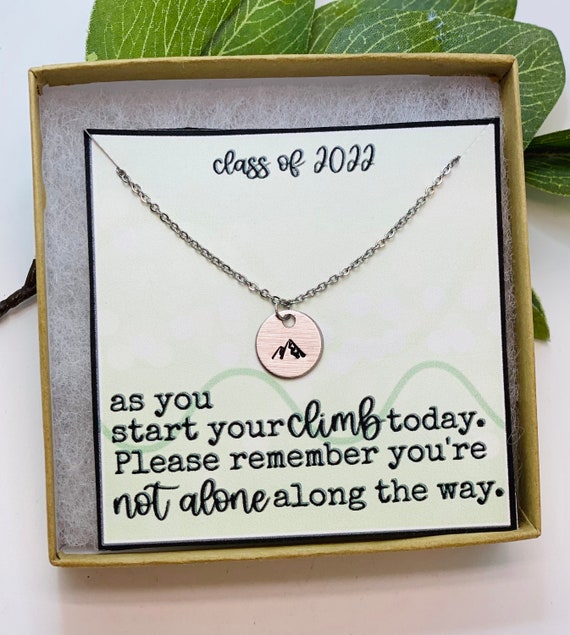 Graduation Necklace Gift for Female Mountain Necklace Graduation Gift for Daughter 2022 Grad Gifts Etsy