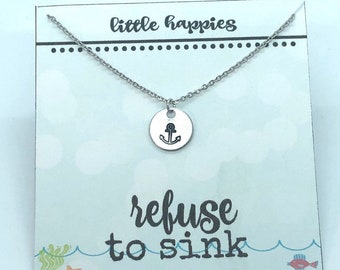 Quotes Friends Forever Anchor Best Friend Gift Jewelry Long Distance Best Friend Necklace: BFF Necklace