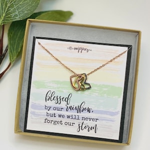 Rainbow baby necklace, rainbow babies, rainbow baby , baby after miscarriage, motherhood necklace, miscarriage gift, gift for rainbow baby