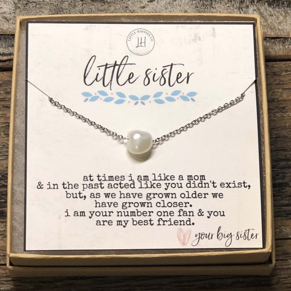 Buy Sister Gifts, Little Sister Gift From Big Sister, Sister Birthday Gift,  Sister Gift, Dainty Necklace, Gold, Silver, Inexpensive Gift for Her Online  in India - Etsy