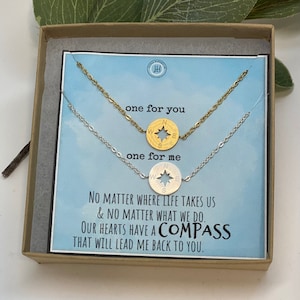 Compass Bracelet, Bracelet set for Best Friends, 2 Compasses, Gift for 2 Friends, Compass Jewelry, Gift for Her, Bracelet, Friendship Gift