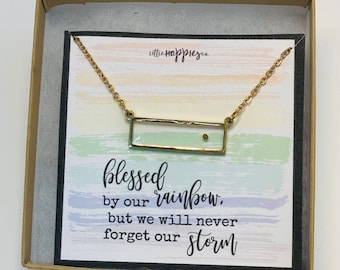Rainbow Baby Gift, Rainbow Baby Gift for Mom, Mustard Seed Necklace, Mustard Seed Jewelry, Rainbow Baby Necklace, Christian Jewelry for her