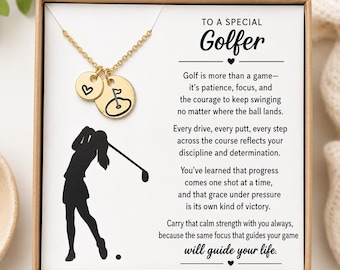 Golfer Necklace for Her, Golf Gift for Women, Girls Golf Necklace, Golf Team Gift, Senior Night Golf Gift, Golf Jewelry, Golfer Gift