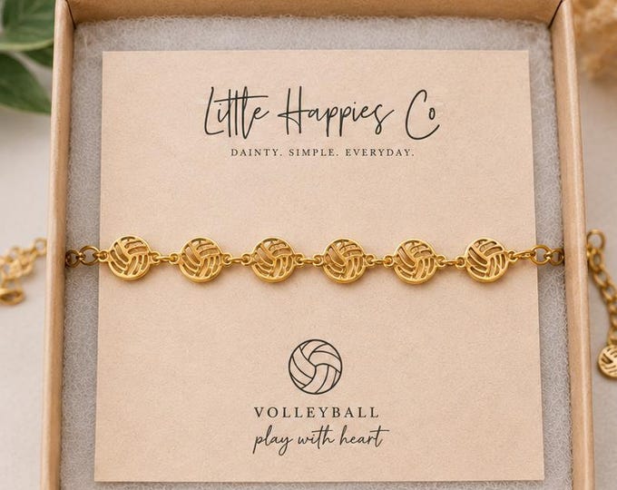 Volleyball Bracelet for Girls, Volleyball Player Gift, Volleyball Team Gift, Senior Night Gift, Coach Gift, Volleyball Jewelry
