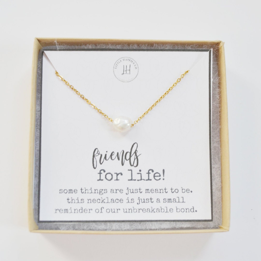 Bestie Necklace Pearl Necklace Gift for Best Friend Best Etsy