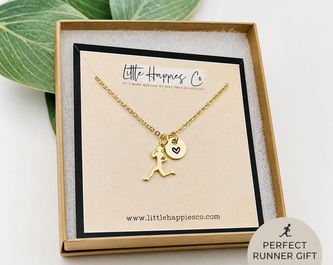 Personalized Runner Gift | Track & Field Team Gifts for Girls | Custom Running Jewelry | Cross Country Athlete Gift | Girl Runner Charm