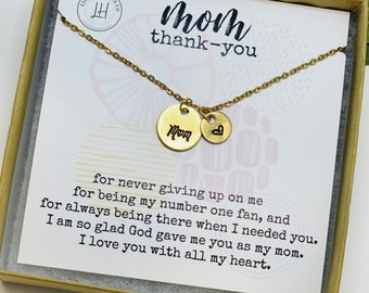 Mother's Day Necklace, Mom Necklace from Children, Mothers Day Gifts for Her, Heart Necklace, Personalized Gifts for Mom, Gift for Mother