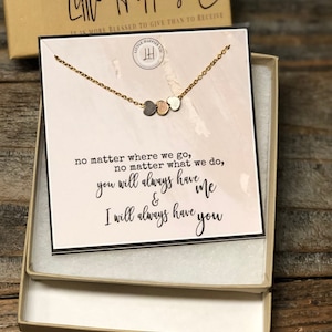 Mother Daughter Necklace, Gift for Daughter from Mother, Gift for Bonus Mom, Step Mom gift, Gift for Best Friend, Gift for her, Necklace