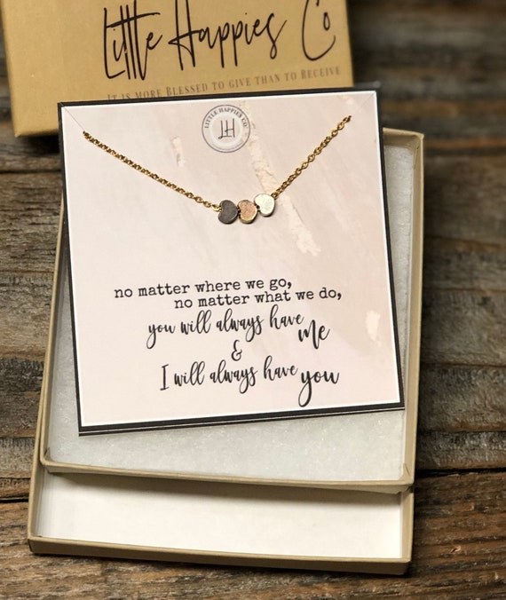 Mother Daughter Necklace, Gift for Daughter from Mother, Gift for Bonus Mom, Step Mom gift, Gift for Best Friend, Gift for her, Necklace