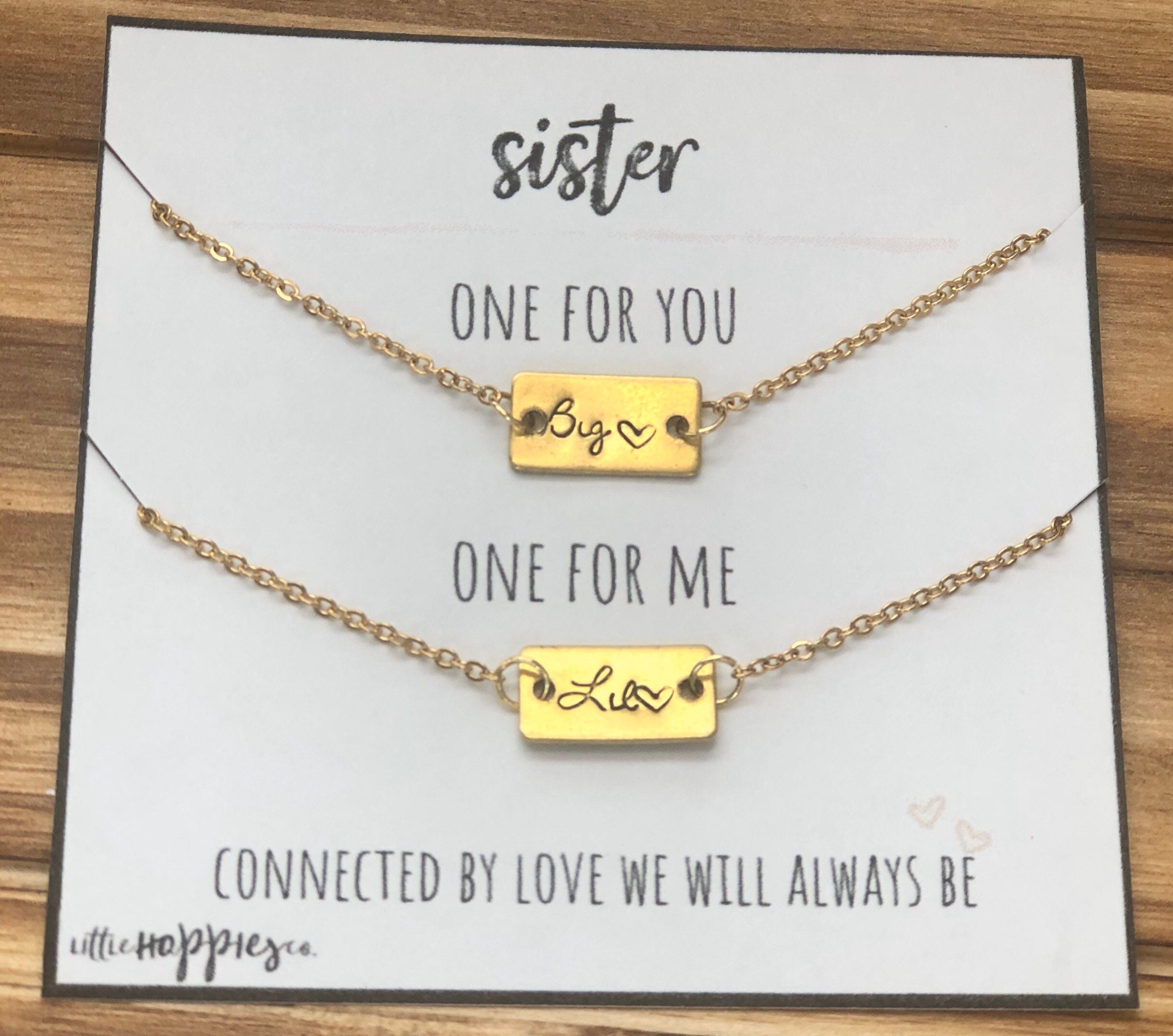 Poshzone Big Sis Lil Sis Necklaces Set for 2,2pcs/Set Silver Big Sister  Little Sister Necklace BFF Best Friends Forever Detachable Heart Necklace  Set Friendship Jewellery – BigaMart