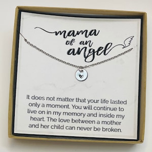 Angel Baby, Miscarriage Gift, Necklace Keepsake, Loss of Pregnancy, Bereavement Gift, Angel, Sympathy Gift for Female, Gifts for Her, Heart