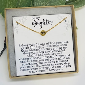 Gift for Daughter from Mother, Mother Daughter Gift, Birthday Gift for Daughter, Daughter Gift, Gift for Her, Send a Gift, Heart Necklace