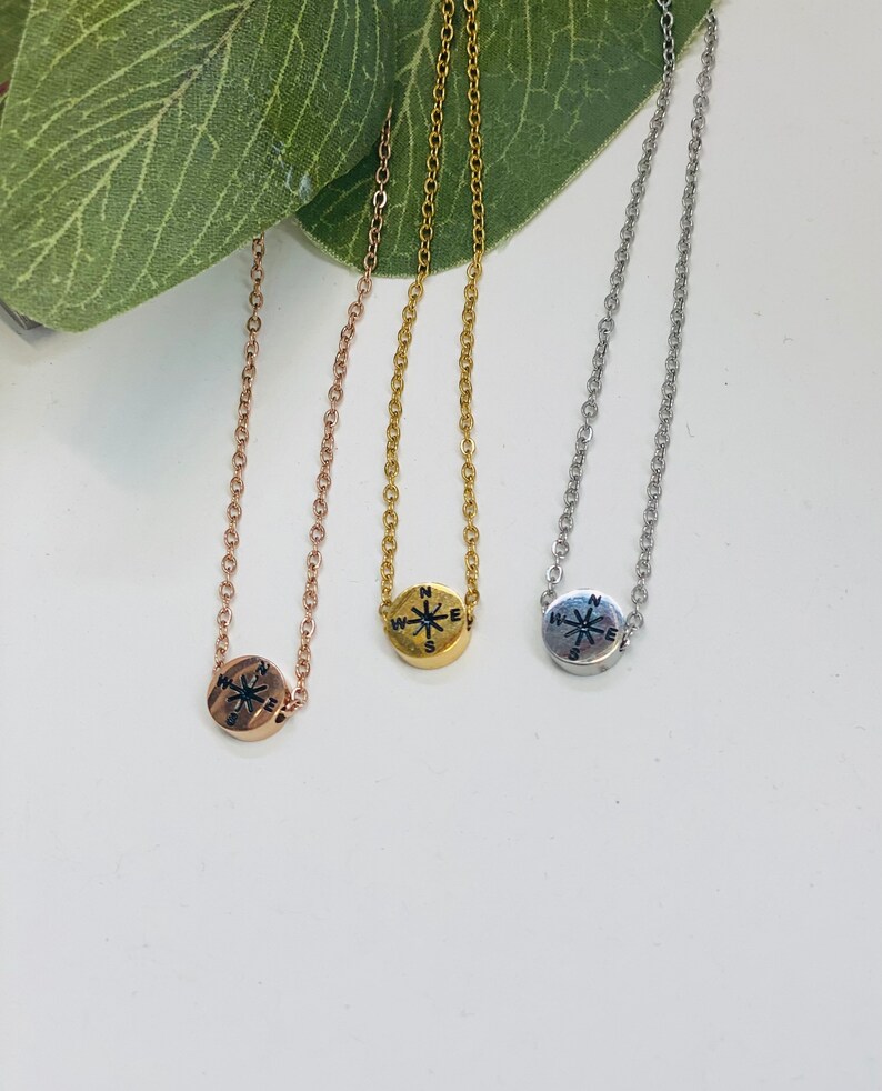 Compass Necklace Best Friend Necklace Compass Jewelry Best Etsy