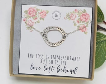 Memorial Necklace Gift • Sympathy Gift for Loss of Loved One • Remembrance Jewelry with Card • Bereavement Gift for Her